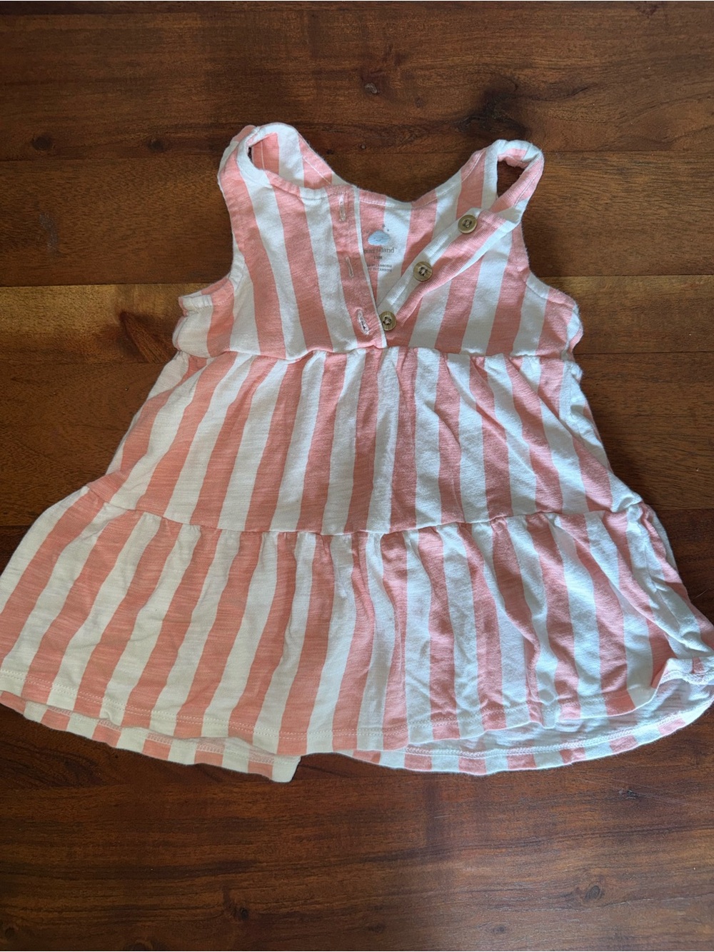 cloud island Pink & White Striped Tank Dress